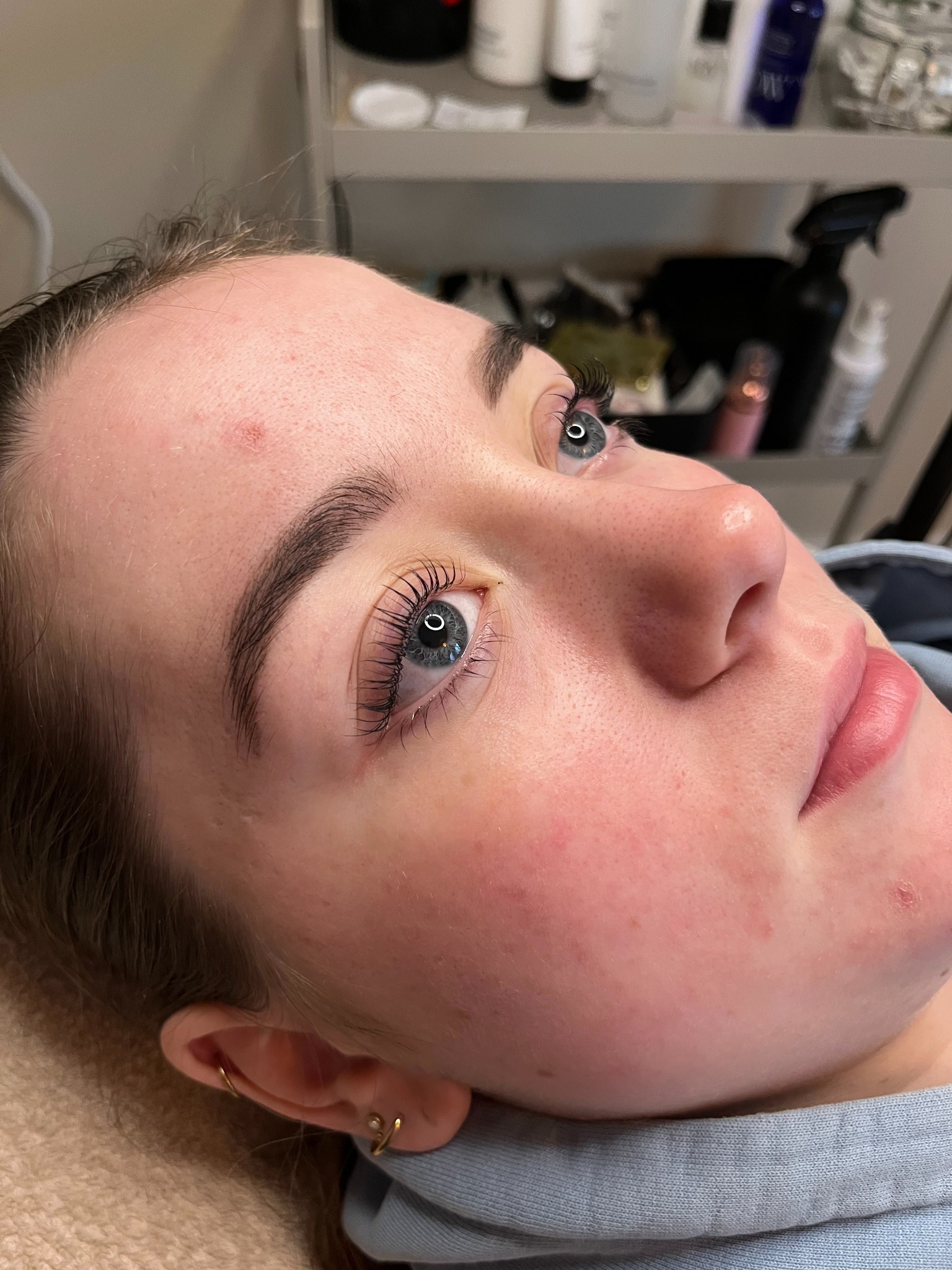 Na de lashlift: wimpers zichtbaar omhoog gekruld